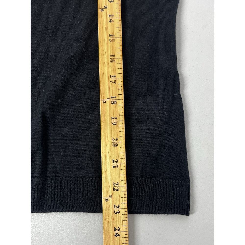 J Crew Carolyn Turtleneck Sweater Merino Wool Medium Black Lightweight Capsule - Picture 5 of 8